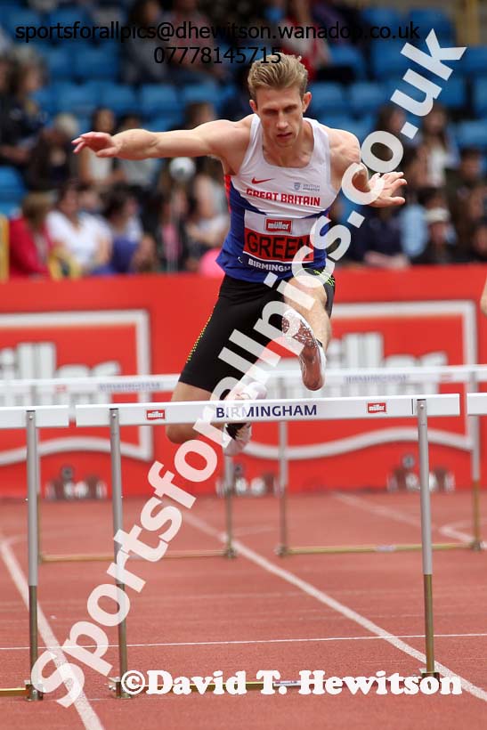 Mens 400 metres hurdles, British Championships, Birmingham. Photo: David T. Hewitson/Sports for All Pics